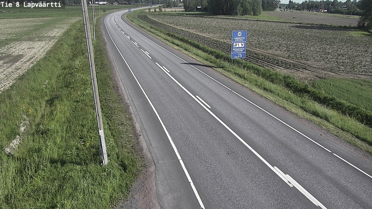 Weather Camera Image Road 8 Kristiinankaupunki, Lapväärtti, Kristiinankaupunki, Pohjanmaa