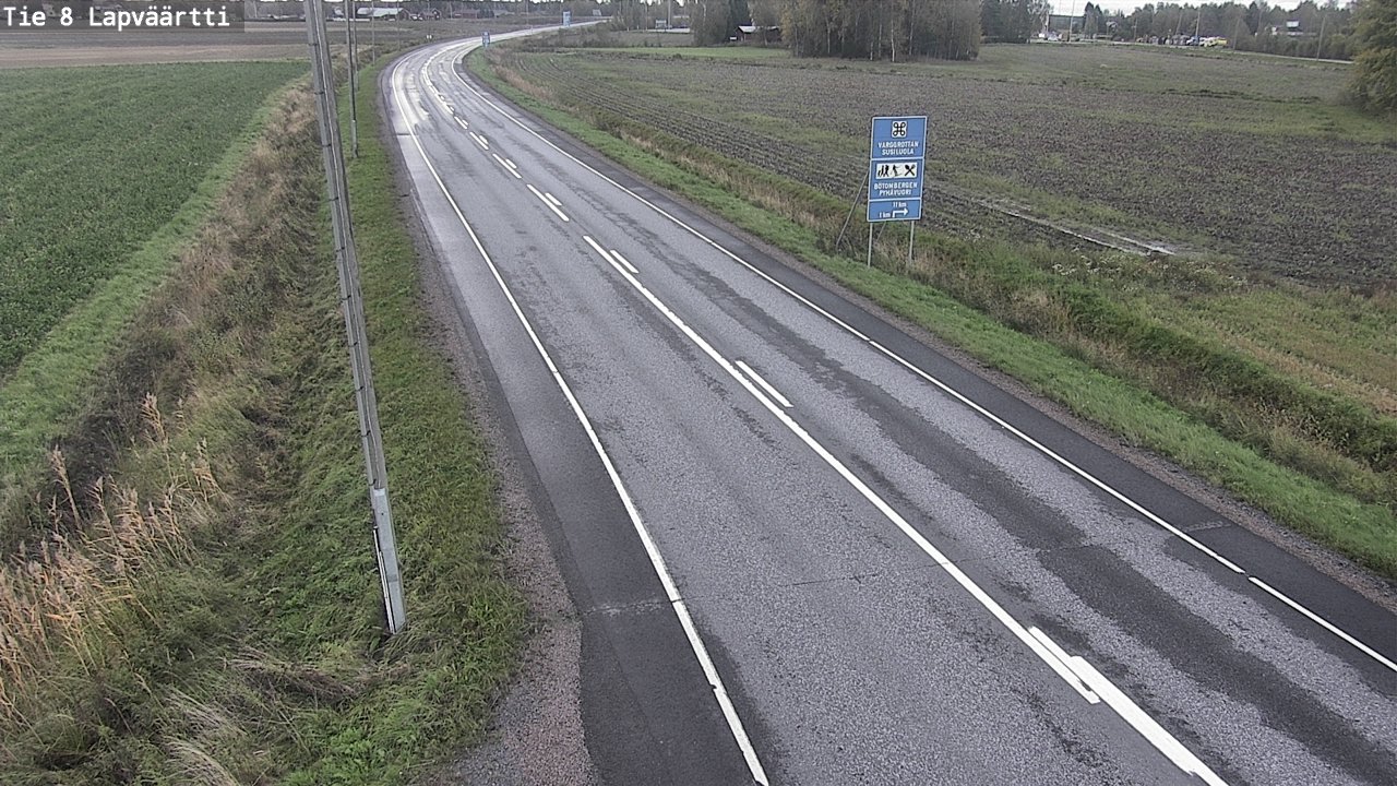 Weather Camera Image Road 8 Kristiinankaupunki, Lapväärtti, Kristiinankaupunki, Pohjanmaa