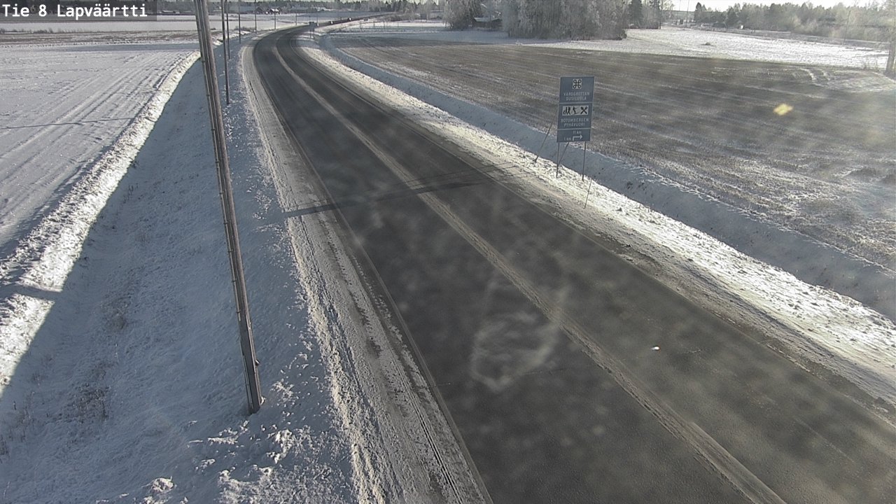 Weather Camera Image Road 8 Kristiinankaupunki, Lapväärtti, Kristiinankaupunki, Pohjanmaa