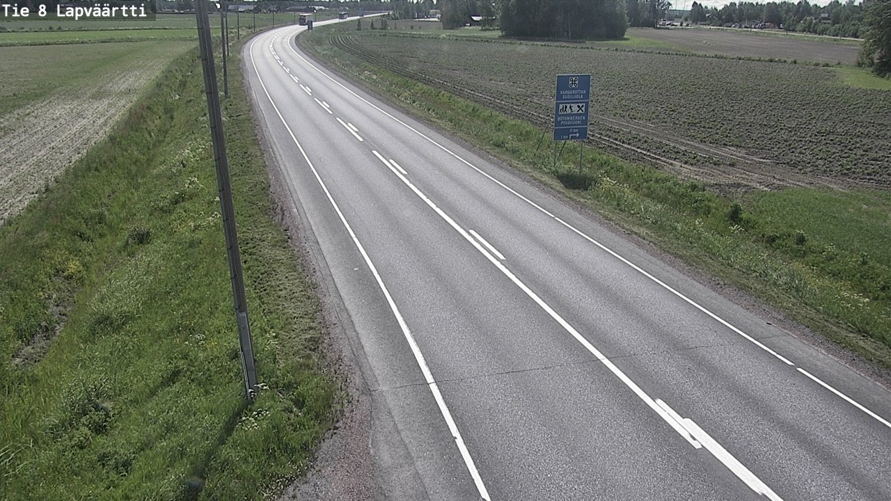 Weather Camera Image Road 8 Kristiinankaupunki, Lapväärtti, Kristiinankaupunki, Pohjanmaa