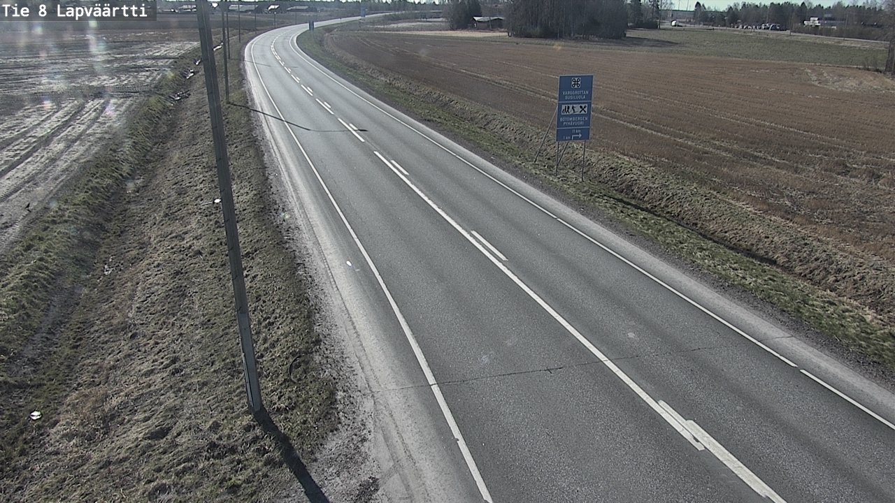 Weather Camera Image Väg 8 Kristinestad, Lappfjärd, Kristiinankaupunki, Pohjanmaa