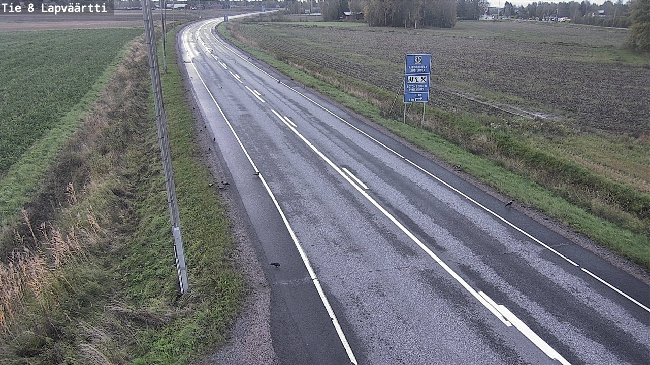Weather Camera Image Road 8 Kristiinankaupunki, Lapväärtti, Kristiinankaupunki, Pohjanmaa