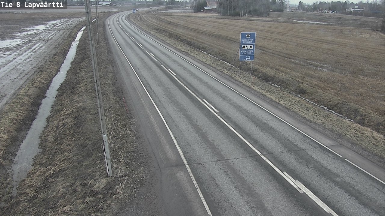 Weather Camera Image Road 8 Kristiinankaupunki, Lapväärtti, Kristiinankaupunki, Pohjanmaa
