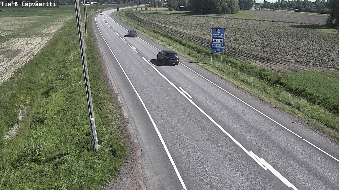 Weather Camera Image Road 8 Kristiinankaupunki, Lapväärtti, Kristiinankaupunki, Pohjanmaa