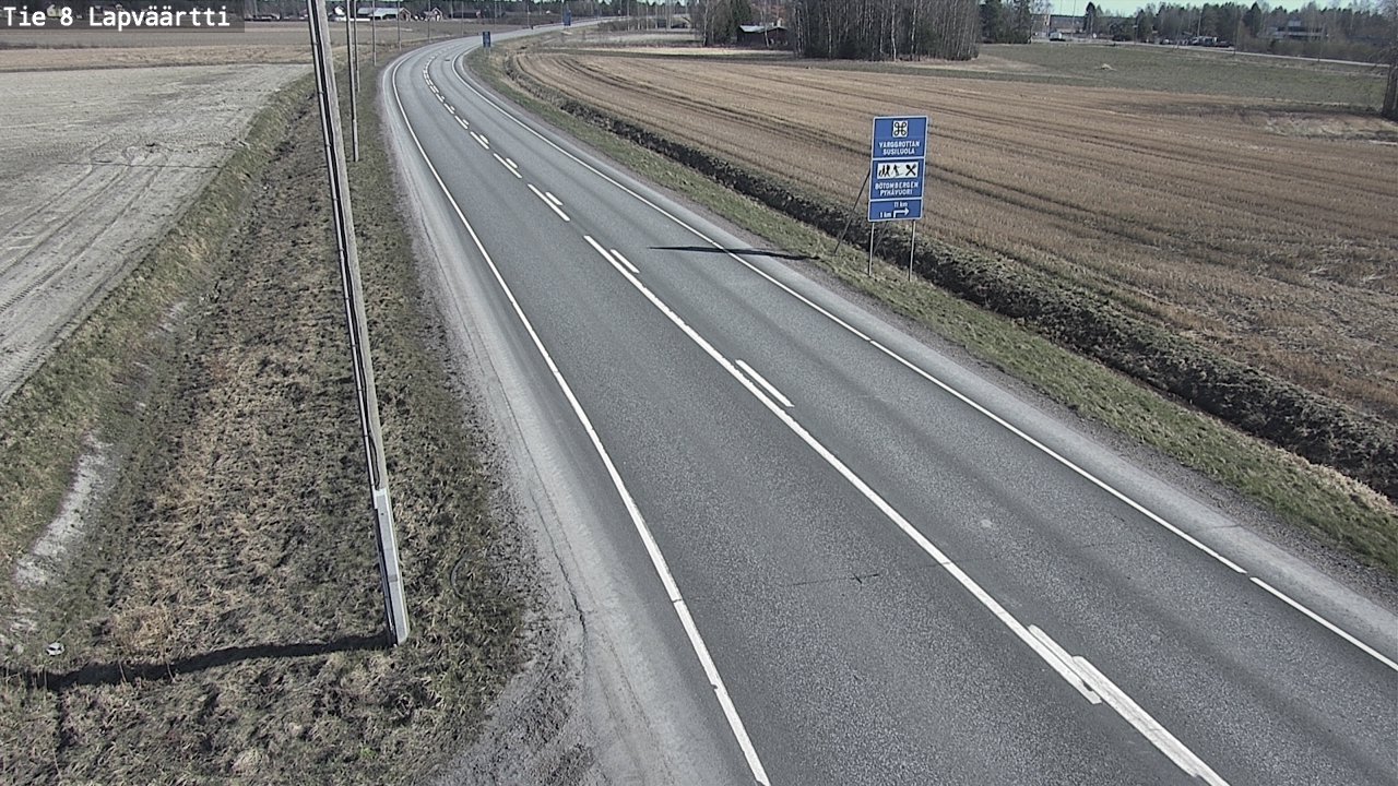 Weather Camera Image Väg 8 Kristinestad, Lappfjärd, Kristiinankaupunki, Pohjanmaa