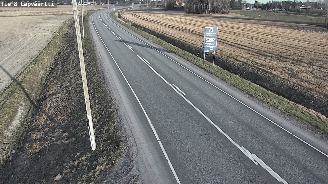 Weather Camera Image Väg 8 Kristinestad, Lappfjärd, Kristiinankaupunki, Pohjanmaa