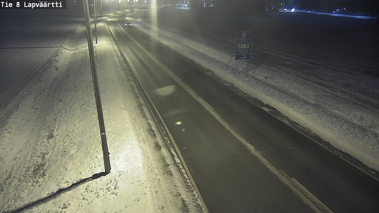 Weather Camera Image Road 8 Kristiinankaupunki, Lapväärtti, Kristiinankaupunki, Pohjanmaa