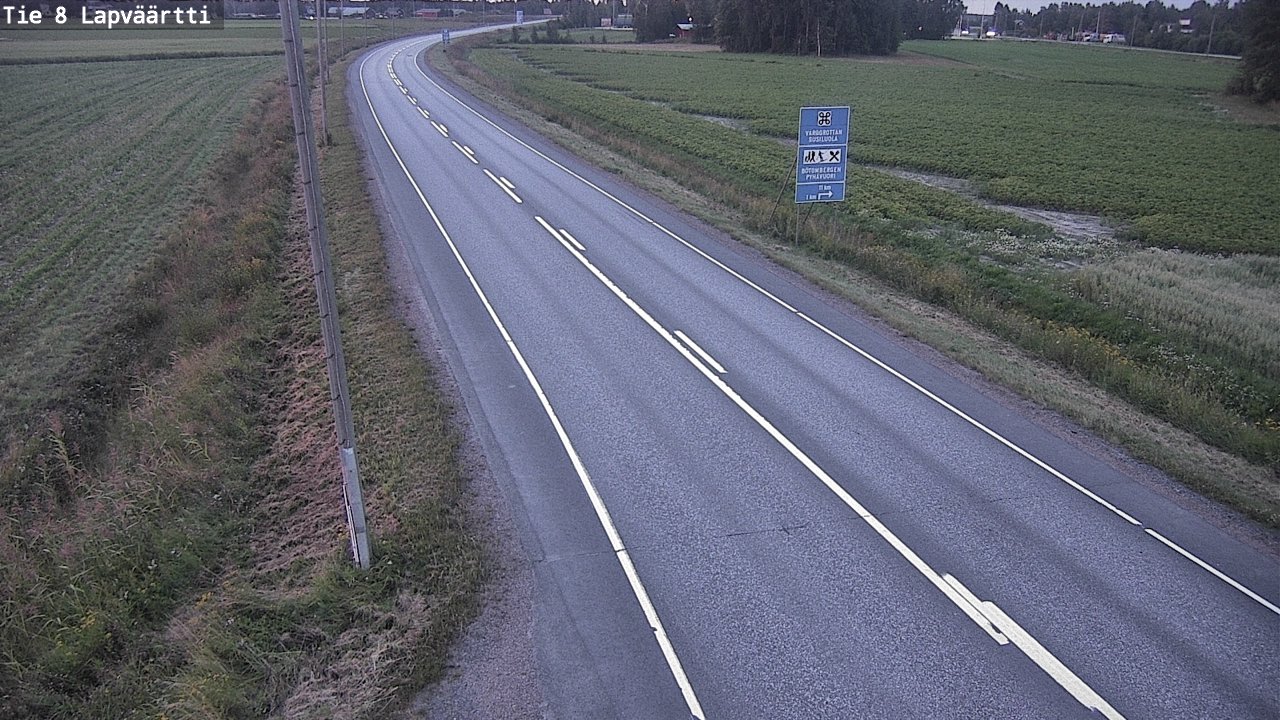 Weather Camera Image Road 8 Kristiinankaupunki, Lapväärtti, Kristiinankaupunki, Pohjanmaa