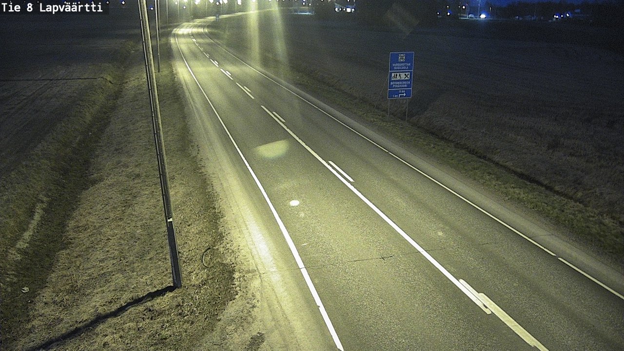 Weather Camera Image Road 8 Kristiinankaupunki, Lapväärtti, Kristiinankaupunki, Pohjanmaa