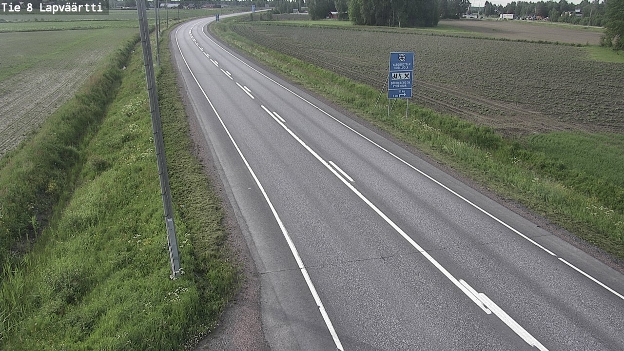Weather Camera Image Road 8 Kristiinankaupunki, Lapväärtti, Kristiinankaupunki, Pohjanmaa