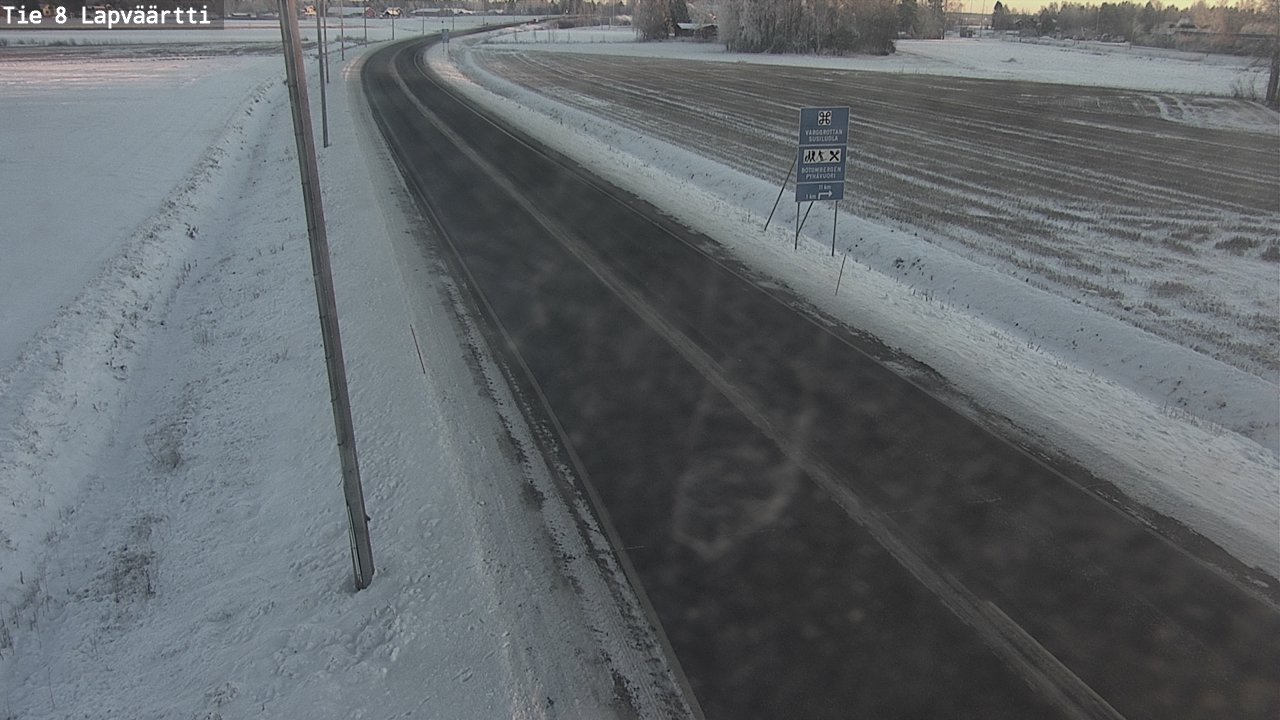 Weather Camera Image Road 8 Kristiinankaupunki, Lapväärtti, Kristiinankaupunki, Pohjanmaa
