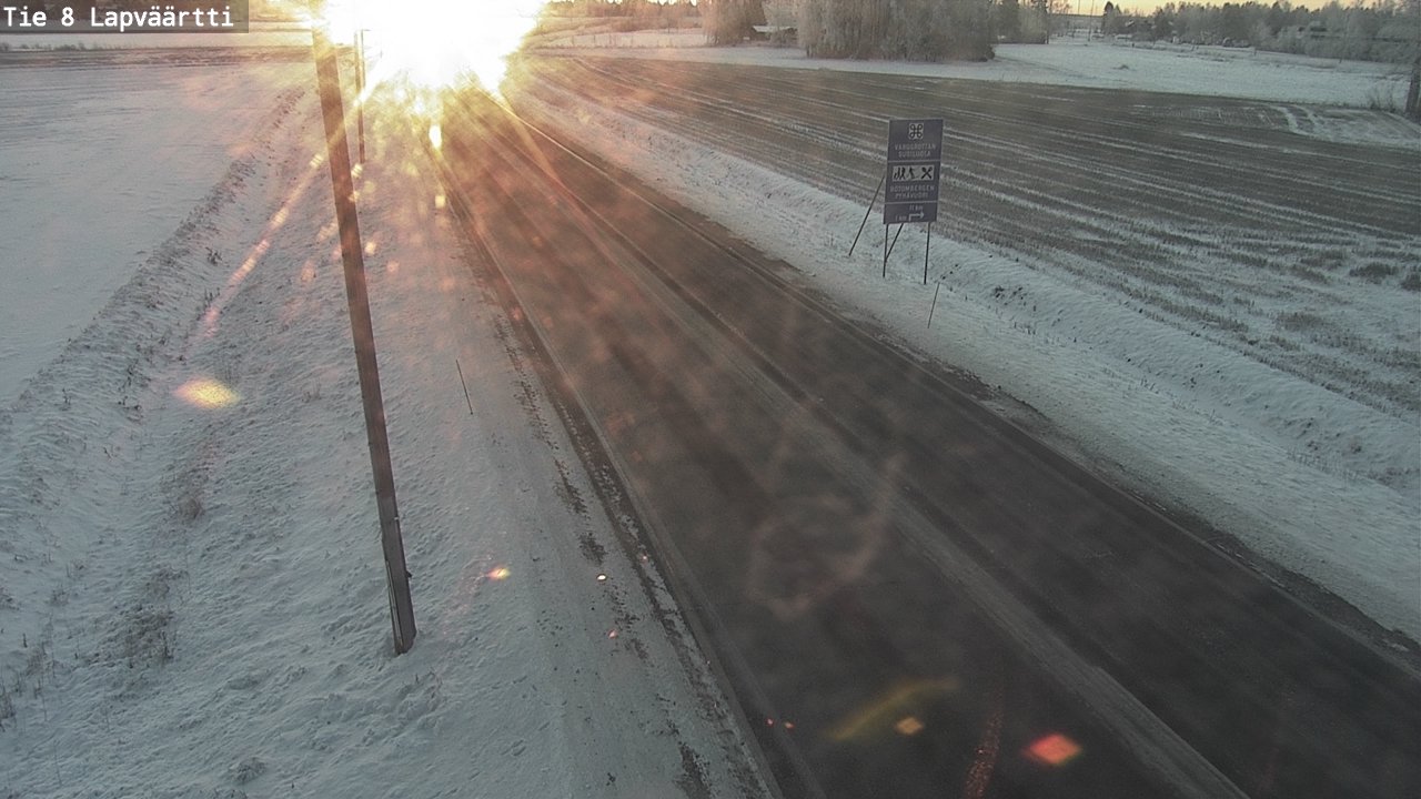 Weather Camera Image Road 8 Kristiinankaupunki, Lapväärtti, Kristiinankaupunki, Pohjanmaa