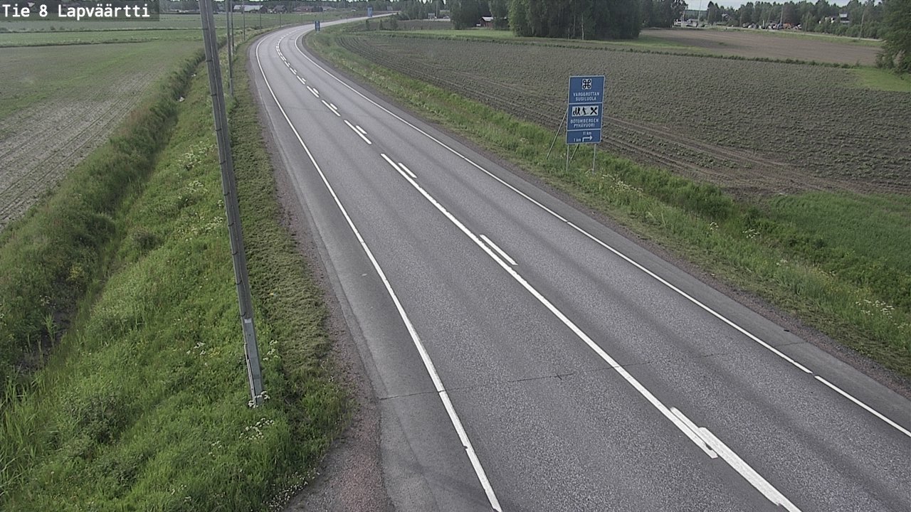 Weather Camera Image Road 8 Kristiinankaupunki, Lapväärtti, Kristiinankaupunki, Pohjanmaa