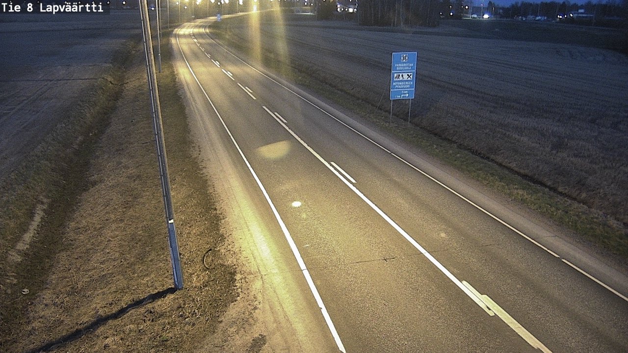 Weather Camera Image Väg 8 Kristinestad, Lappfjärd, Kristiinankaupunki, Pohjanmaa