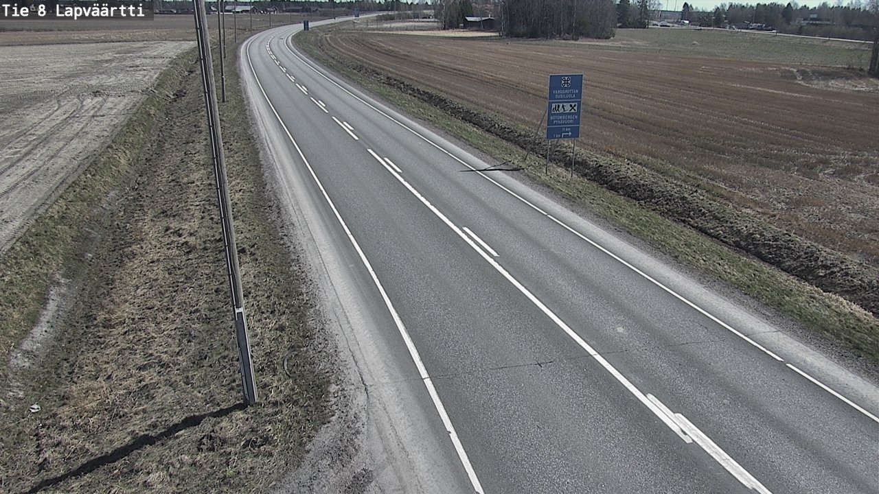 Weather Camera Image Väg 8 Kristinestad, Lappfjärd, Kristiinankaupunki, Pohjanmaa