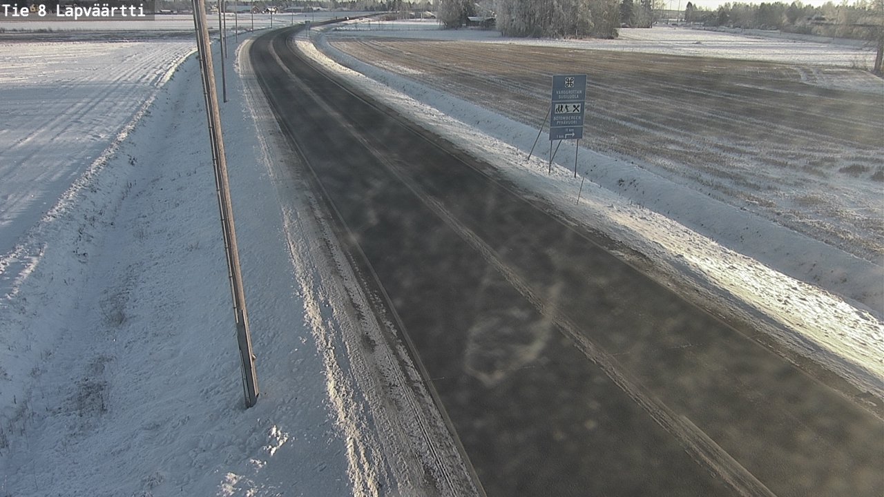 Weather Camera Image Road 8 Kristiinankaupunki, Lapväärtti, Kristiinankaupunki, Pohjanmaa