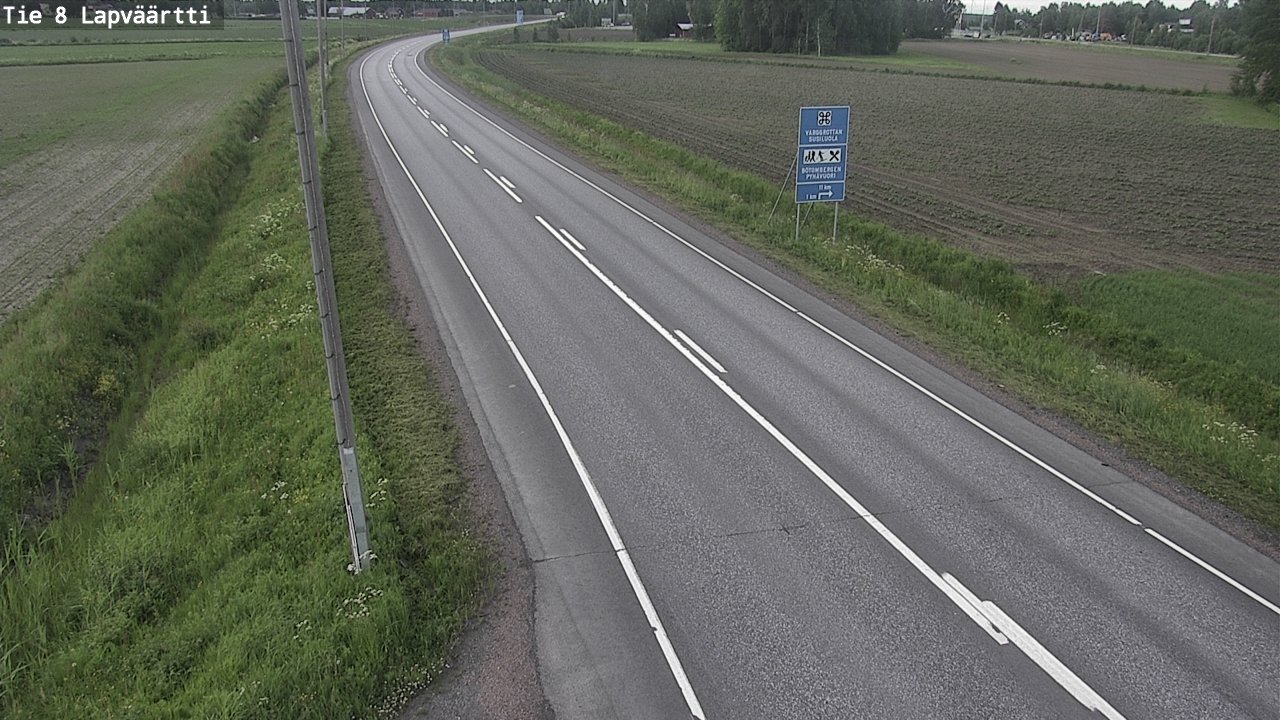 Weather Camera Image Road 8 Kristiinankaupunki, Lapväärtti, Kristiinankaupunki, Pohjanmaa