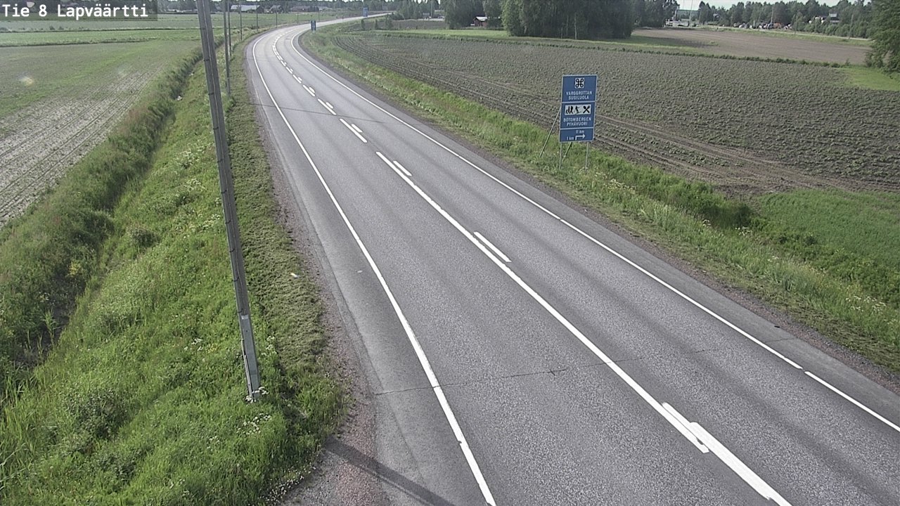 Weather Camera Image Road 8 Kristiinankaupunki, Lapväärtti, Kristiinankaupunki, Pohjanmaa