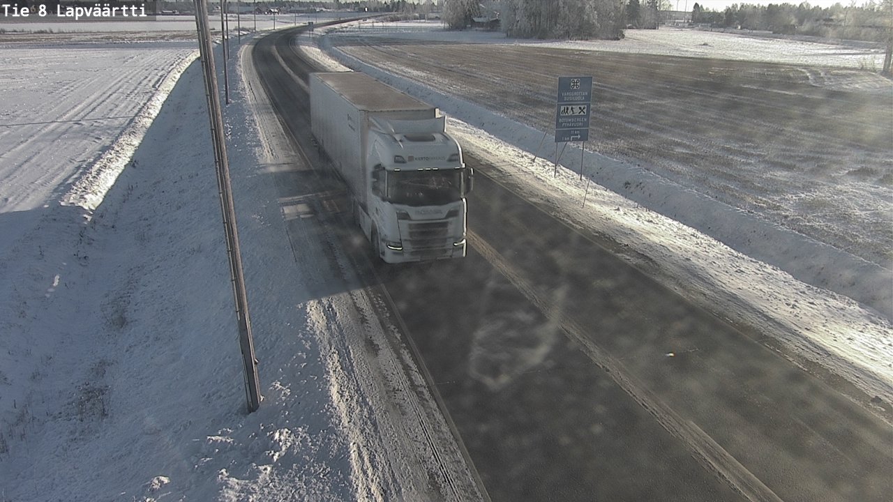 Weather Camera Image Road 8 Kristiinankaupunki, Lapväärtti, Kristiinankaupunki, Pohjanmaa