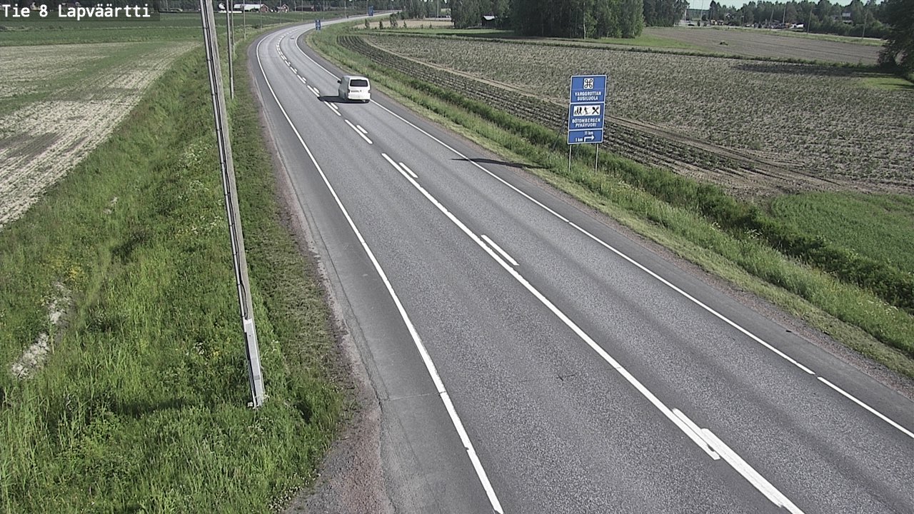 Weather Camera Image Road 8 Kristiinankaupunki, Lapväärtti, Kristiinankaupunki, Pohjanmaa