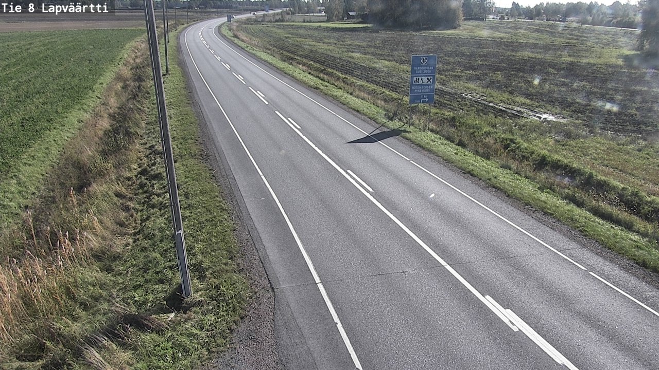 Weather Camera Image Road 8 Kristiinankaupunki, Lapväärtti, Kristiinankaupunki, Pohjanmaa