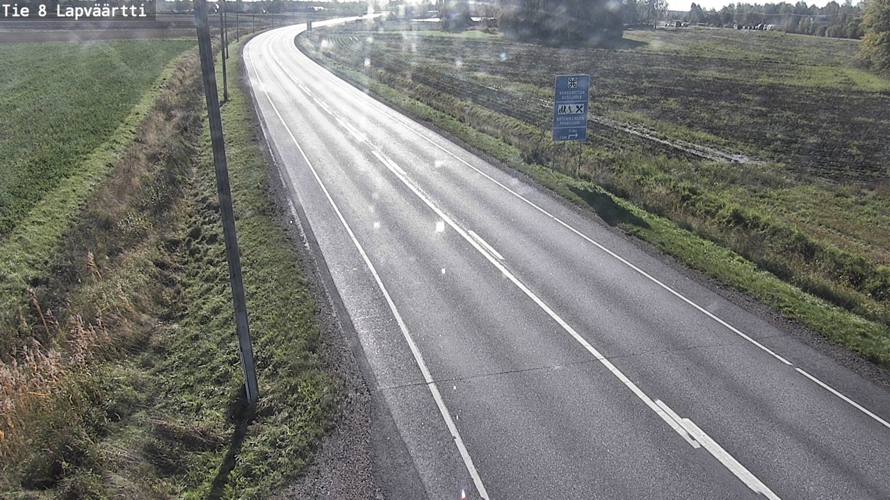 Weather Camera Image Road 8 Kristiinankaupunki, Lapväärtti, Kristiinankaupunki, Pohjanmaa
