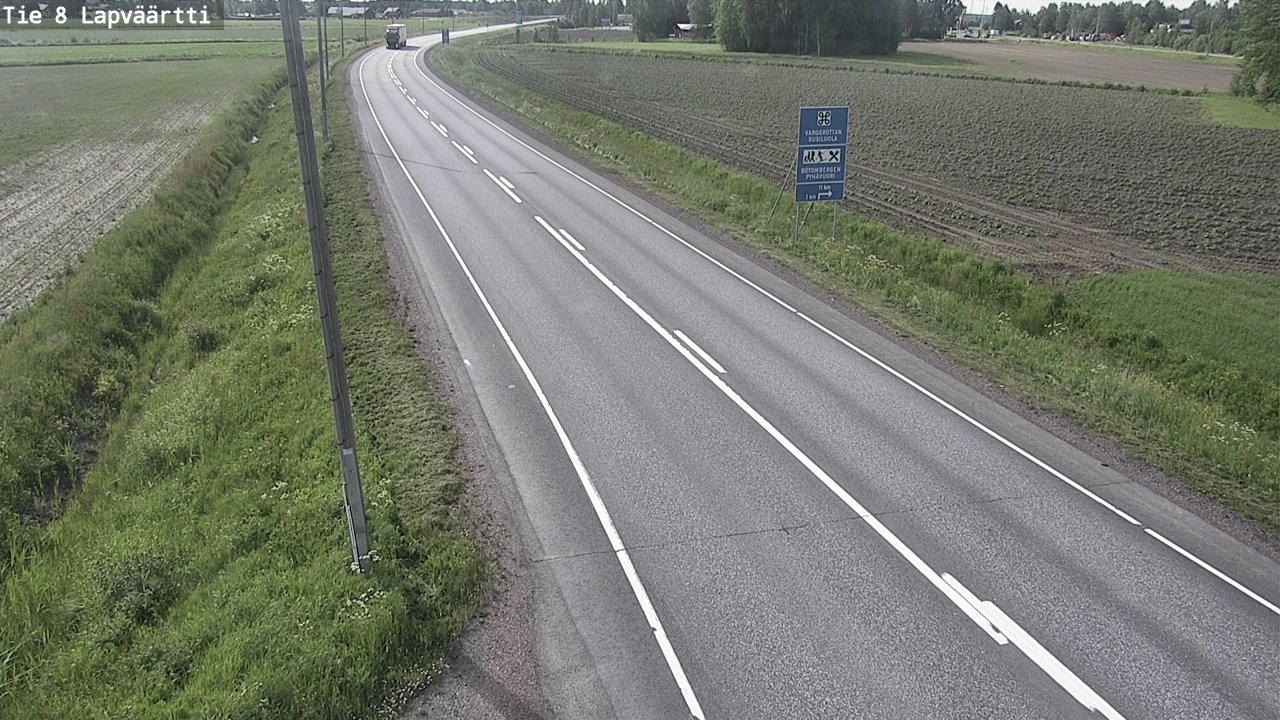 Weather Camera Image Road 8 Kristiinankaupunki, Lapväärtti, Kristiinankaupunki, Pohjanmaa