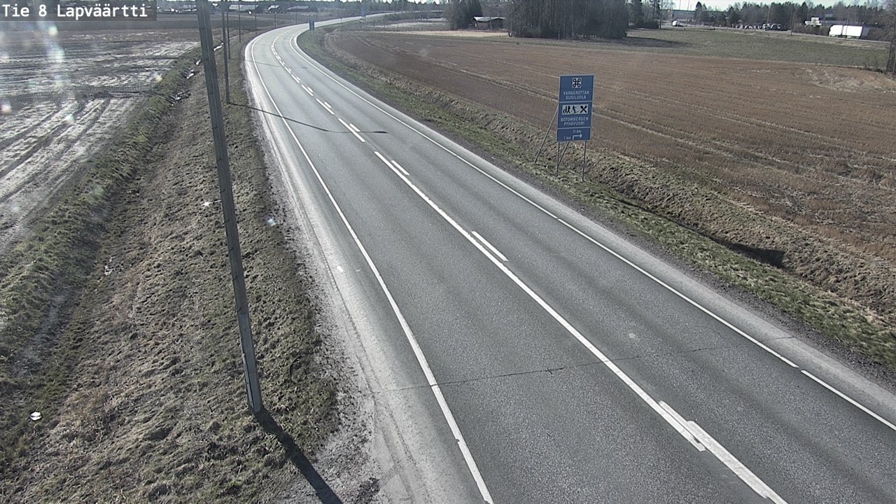 Weather Camera Image Väg 8 Kristinestad, Lappfjärd, Kristiinankaupunki, Pohjanmaa