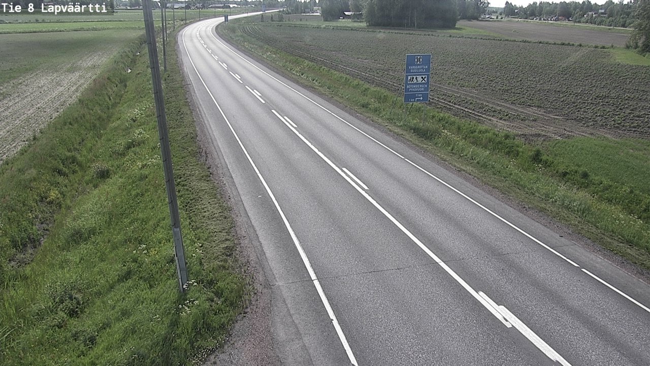 Weather Camera Image Road 8 Kristiinankaupunki, Lapväärtti, Kristiinankaupunki, Pohjanmaa