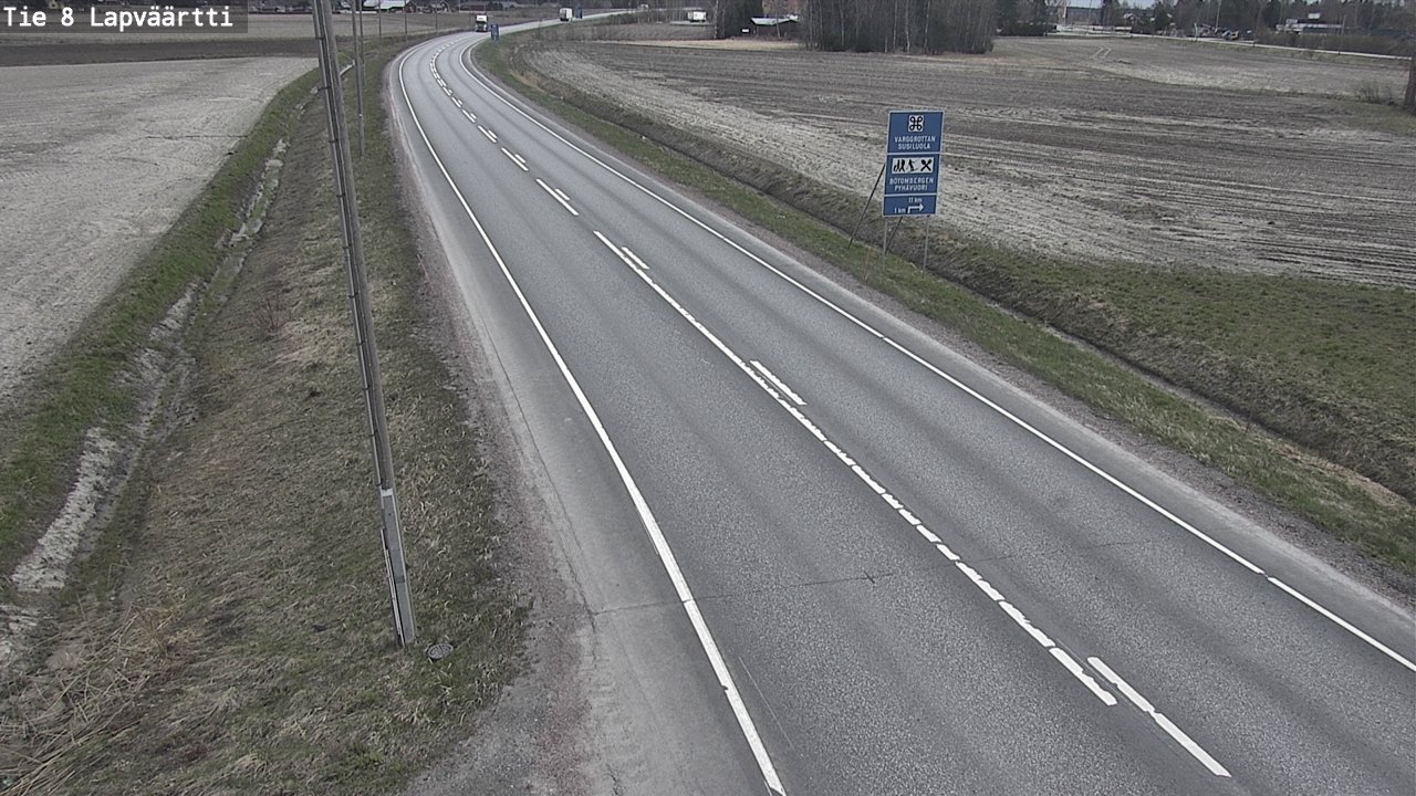 Weather Camera Image Road 8 Kristiinankaupunki, Lapväärtti, Kristiinankaupunki, Pohjanmaa