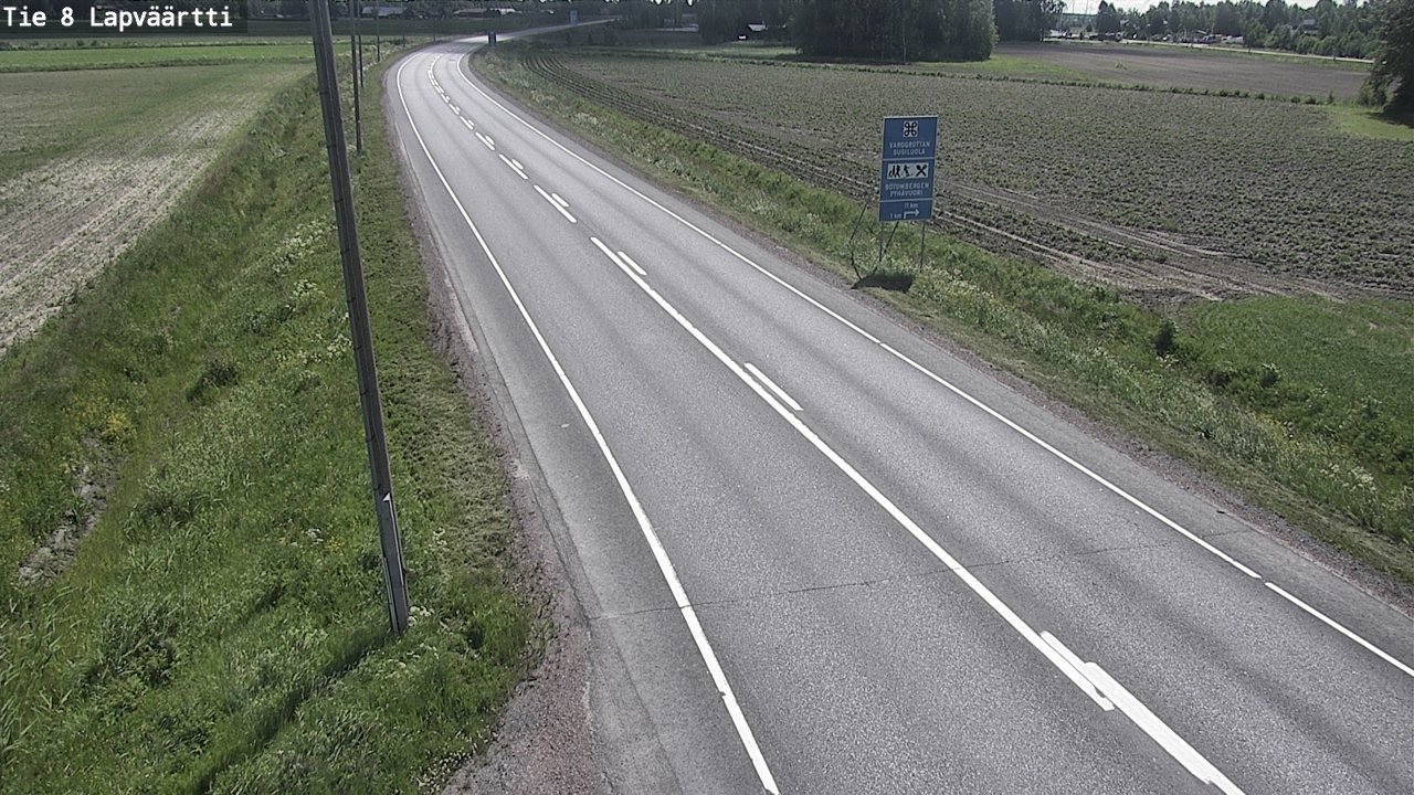 Weather Camera Image Road 8 Kristiinankaupunki, Lapväärtti, Kristiinankaupunki, Pohjanmaa