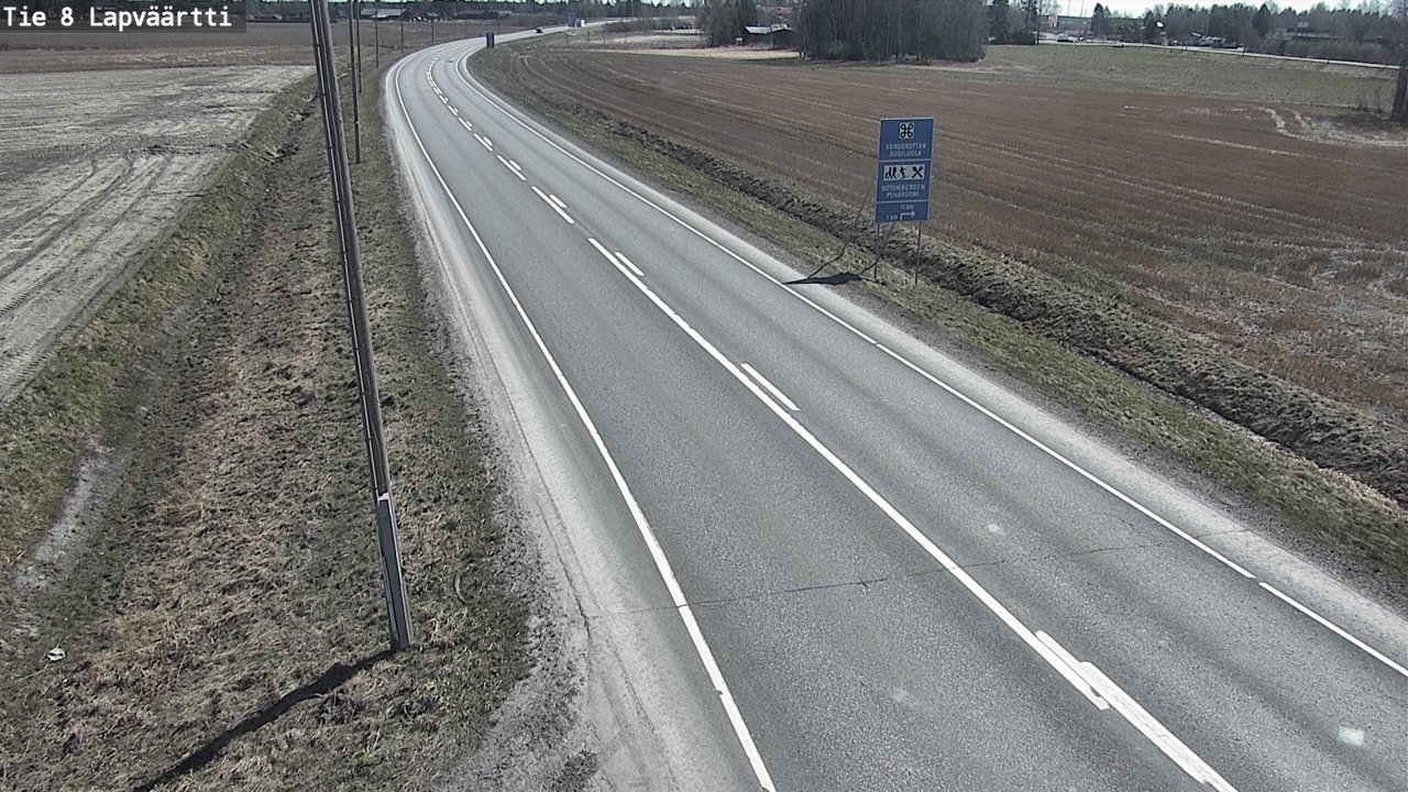 Weather Camera Image Väg 8 Kristinestad, Lappfjärd, Kristiinankaupunki, Pohjanmaa
