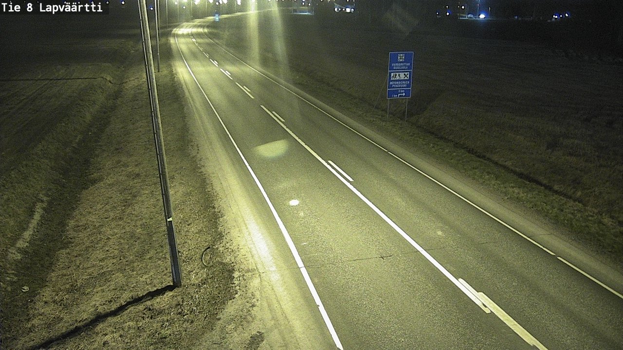 Weather Camera Image Road 8 Kristiinankaupunki, Lapväärtti, Kristiinankaupunki, Pohjanmaa