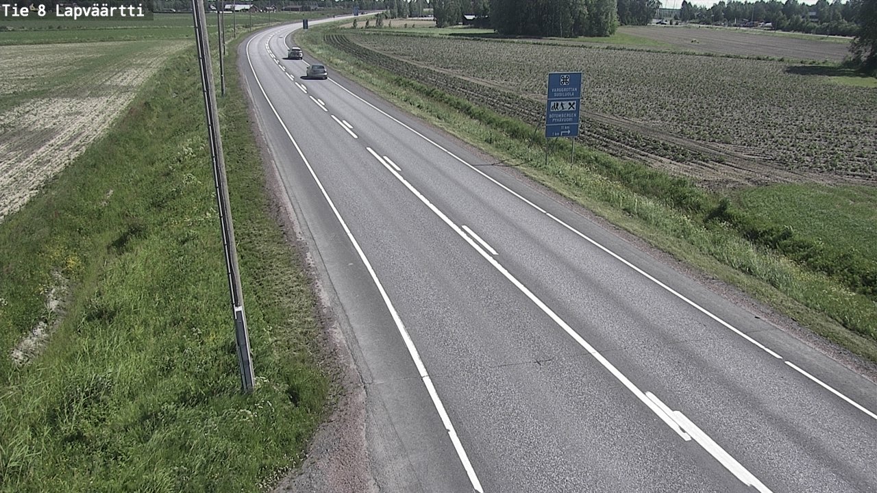 Weather Camera Image Road 8 Kristiinankaupunki, Lapväärtti, Kristiinankaupunki, Pohjanmaa