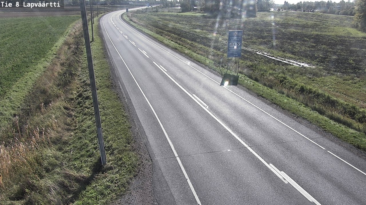 Weather Camera Image Road 8 Kristiinankaupunki, Lapväärtti, Kristiinankaupunki, Pohjanmaa