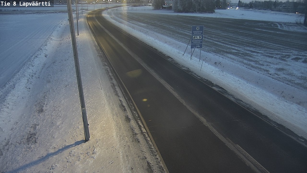 Weather Camera Image Road 8 Kristiinankaupunki, Lapväärtti, Kristiinankaupunki, Pohjanmaa