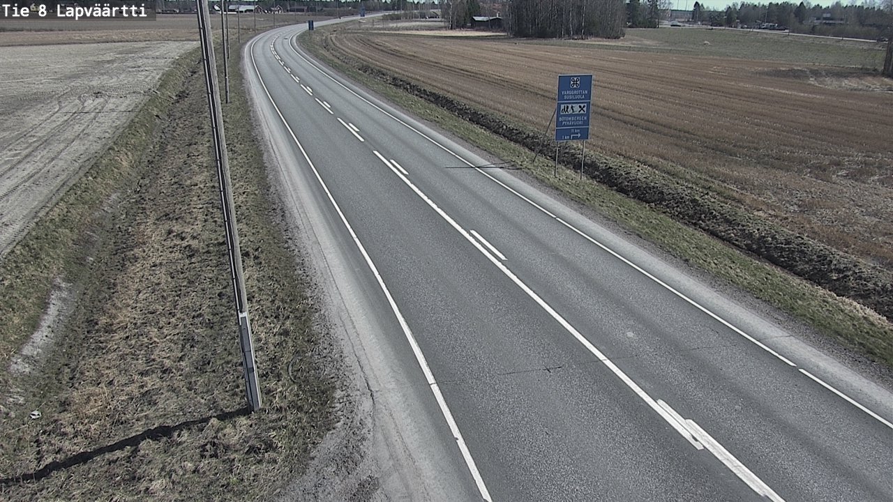Weather Camera Image Väg 8 Kristinestad, Lappfjärd, Kristiinankaupunki, Pohjanmaa