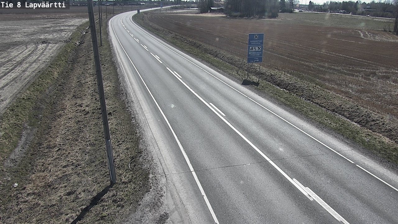 Weather Camera Image Väg 8 Kristinestad, Lappfjärd, Kristiinankaupunki, Pohjanmaa