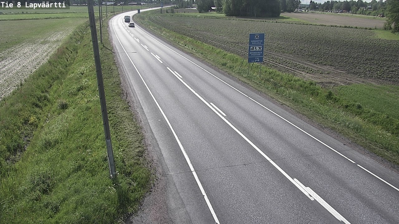 Weather Camera Image Road 8 Kristiinankaupunki, Lapväärtti, Kristiinankaupunki, Pohjanmaa