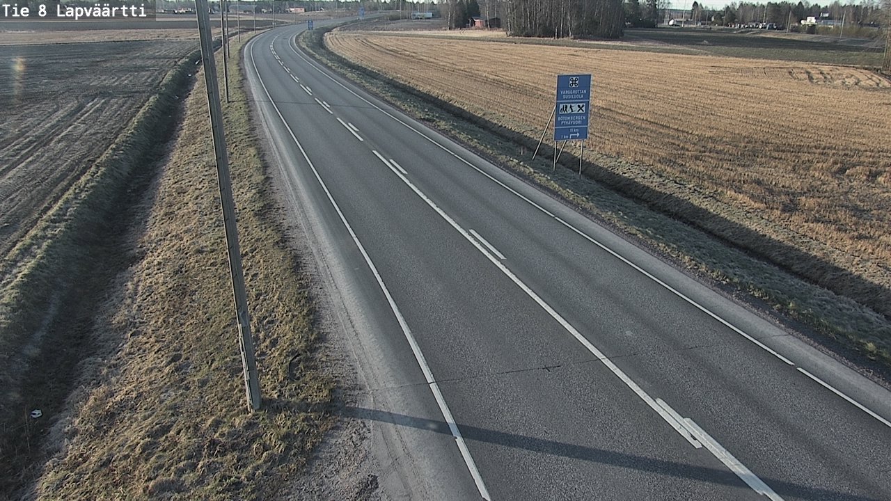 Weather Camera Image Väg 8 Kristinestad, Lappfjärd, Kristiinankaupunki, Pohjanmaa