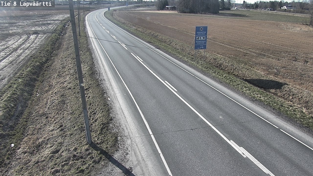 Weather Camera Image Väg 8 Kristinestad, Lappfjärd, Kristiinankaupunki, Pohjanmaa