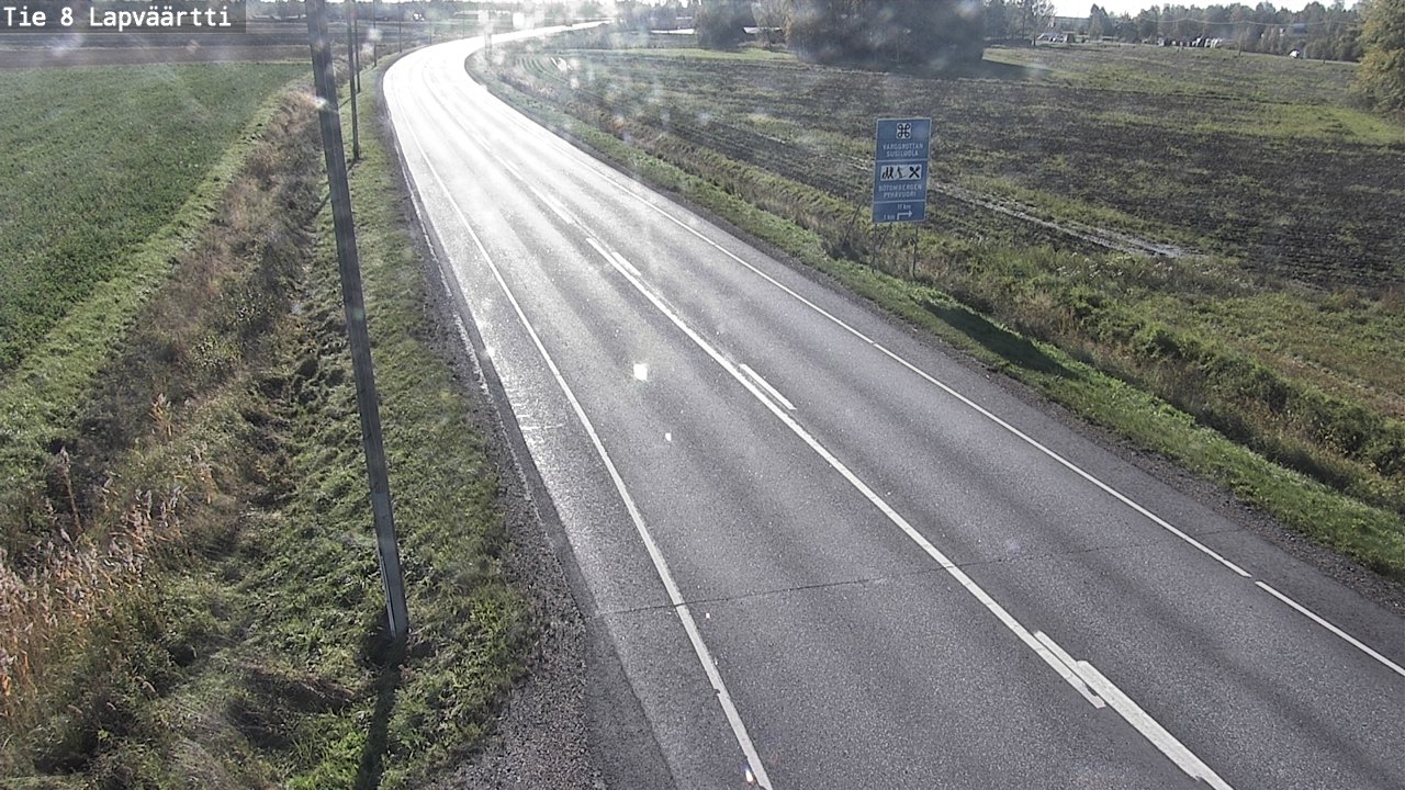 Weather Camera Image Road 8 Kristiinankaupunki, Lapväärtti, Kristiinankaupunki, Pohjanmaa