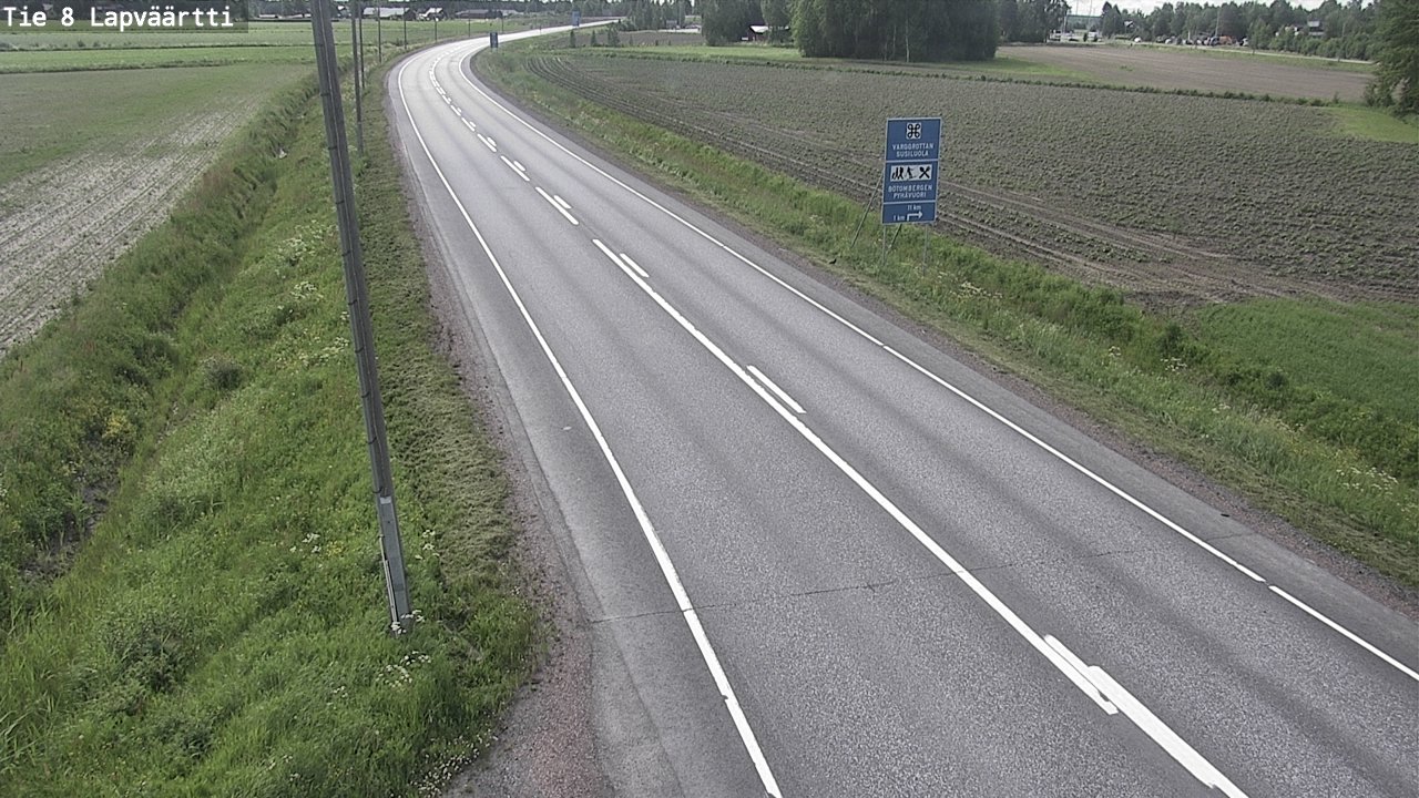 Weather Camera Image Road 8 Kristiinankaupunki, Lapväärtti, Kristiinankaupunki, Pohjanmaa