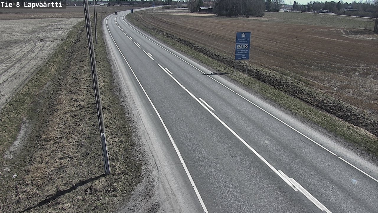 Weather Camera Image Väg 8 Kristinestad, Lappfjärd, Kristiinankaupunki, Pohjanmaa