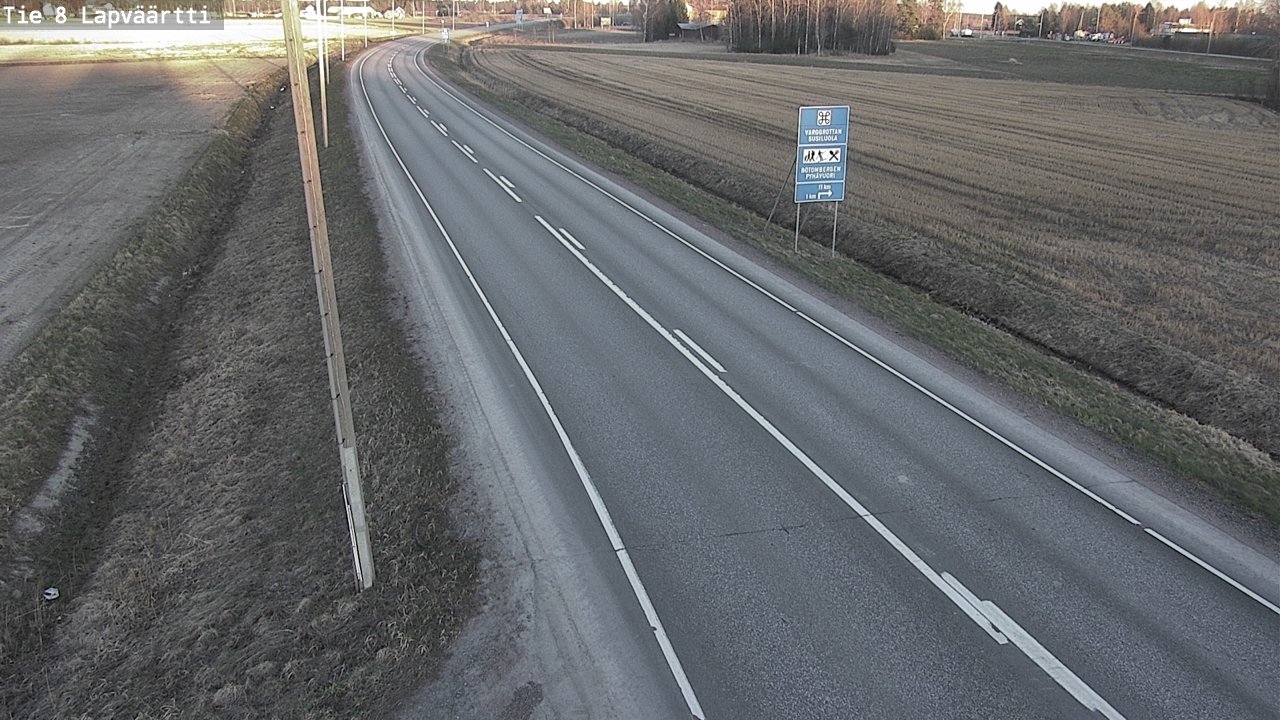 Weather Camera Image Väg 8 Kristinestad, Lappfjärd, Kristiinankaupunki, Pohjanmaa