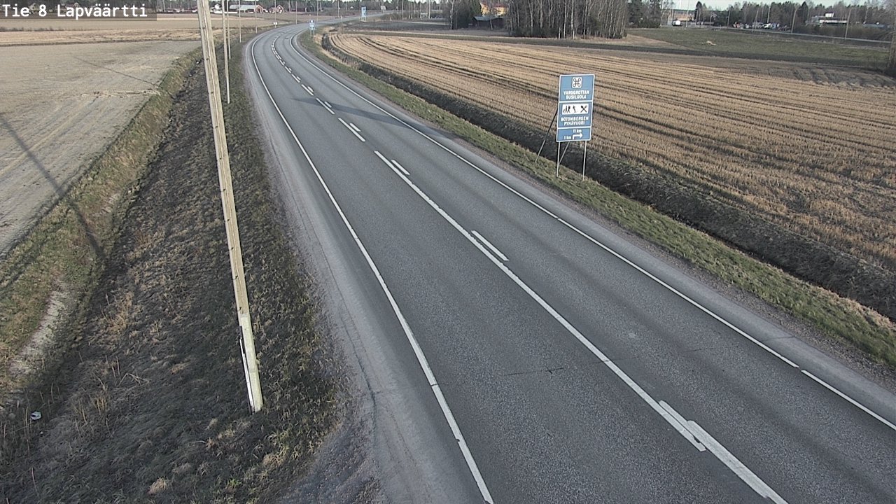 Weather Camera Image Väg 8 Kristinestad, Lappfjärd, Kristiinankaupunki, Pohjanmaa