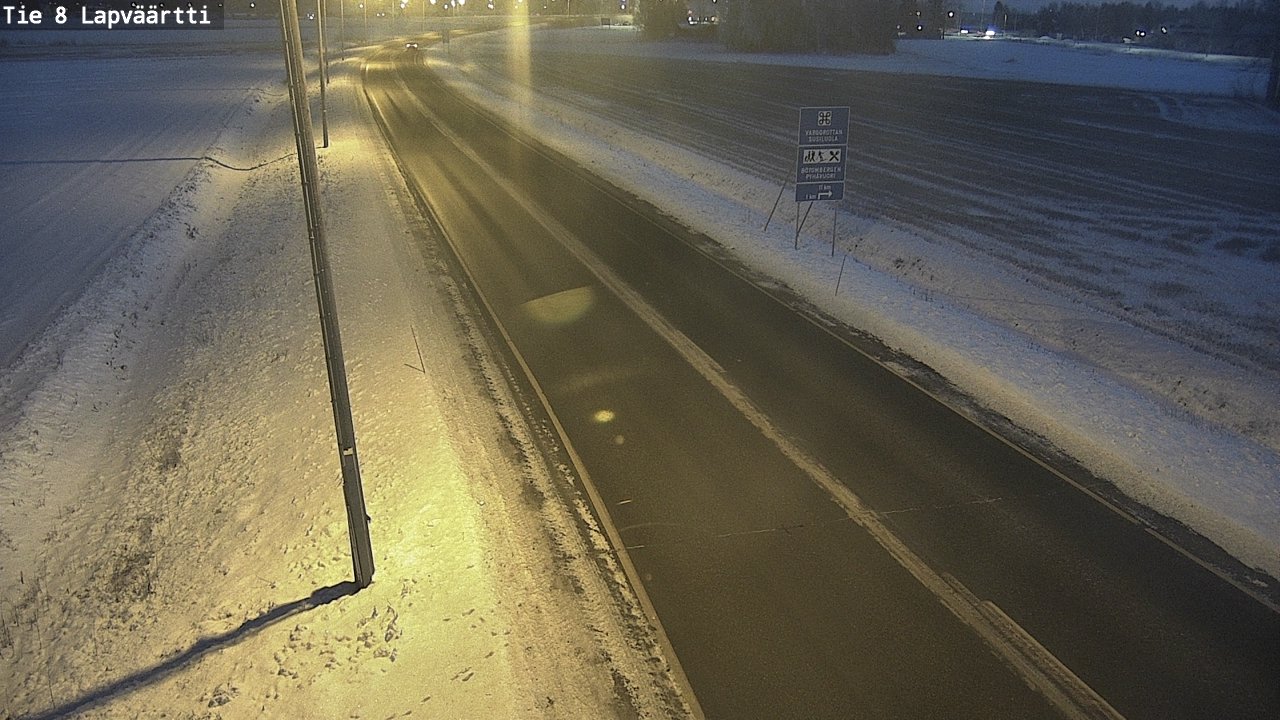 Weather Camera Image Road 8 Kristiinankaupunki, Lapväärtti, Kristiinankaupunki, Pohjanmaa