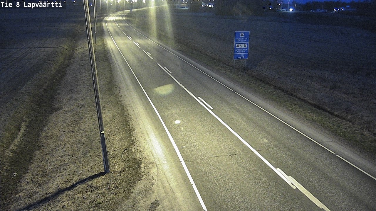 Weather Camera Image Road 8 Kristiinankaupunki, Lapväärtti, Kristiinankaupunki, Pohjanmaa