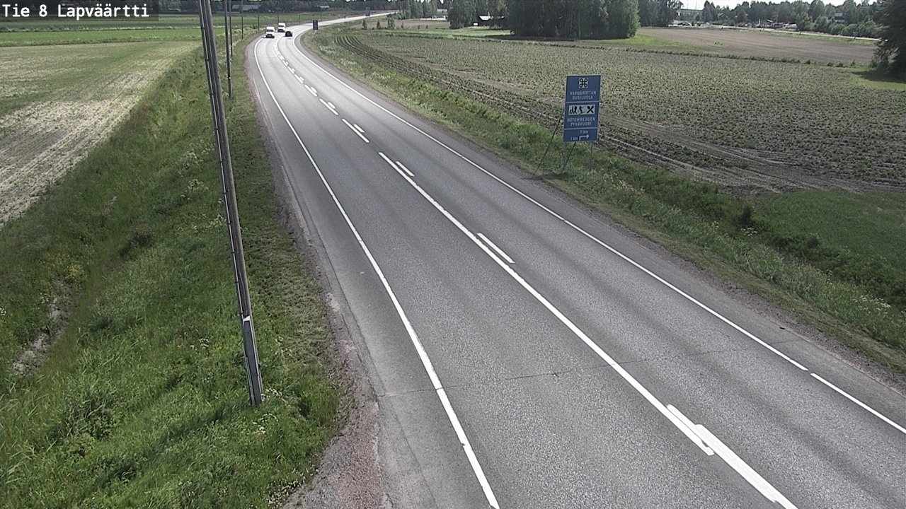 Weather Camera Image Road 8 Kristiinankaupunki, Lapväärtti, Kristiinankaupunki, Pohjanmaa