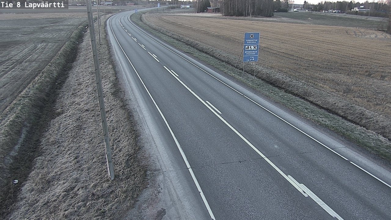 Weather Camera Image Väg 8 Kristinestad, Lappfjärd, Kristiinankaupunki, Pohjanmaa